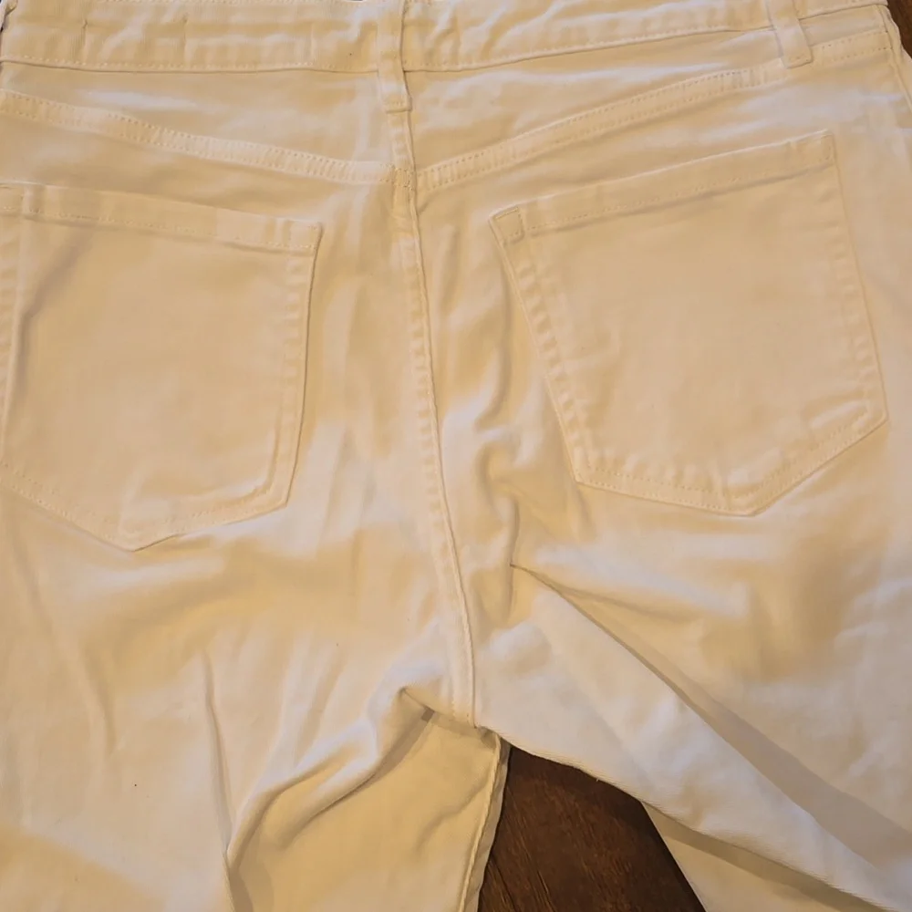 Ella Moss White High Waist Straight Crop Jeans - Picture 6 of 9